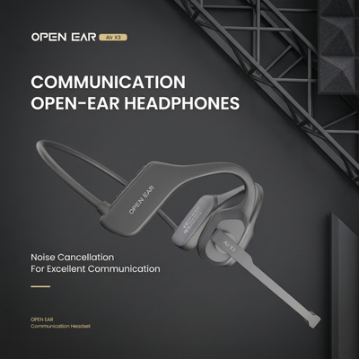 Open Ear Air X3 Bone Conduction Headset with Mic