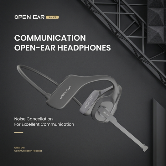 Open Ear Air X3 Bone Conduction Headset with Mic