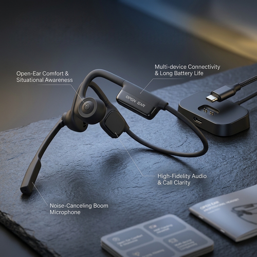 Open Ear Air X3 Bone Conduction Headset with Mic
